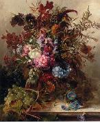 unknow artist Floral, beautiful classical still life of flowers.075 oil on canvas